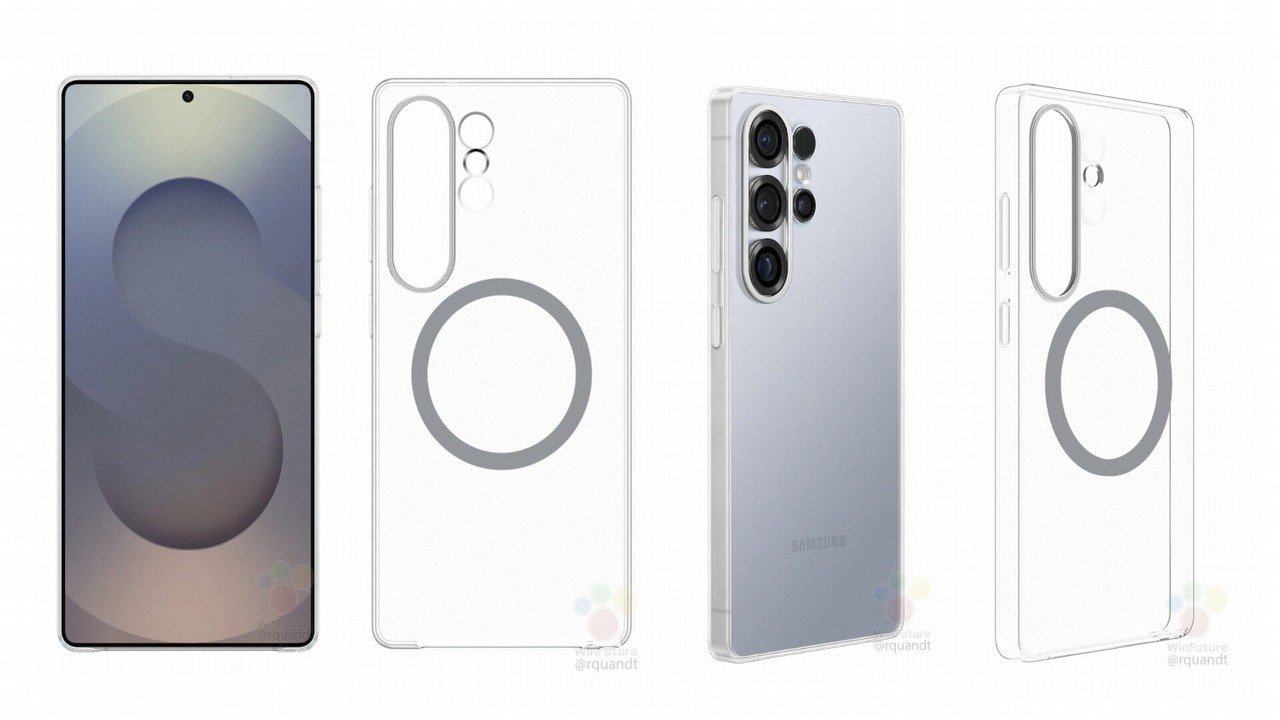 Litera S na tapecie i wyciek specyfikacji technicznej - nowe plotki o smartfonach Galaxy S25, źródło grafiki: Roland Quandt i WinFuture.