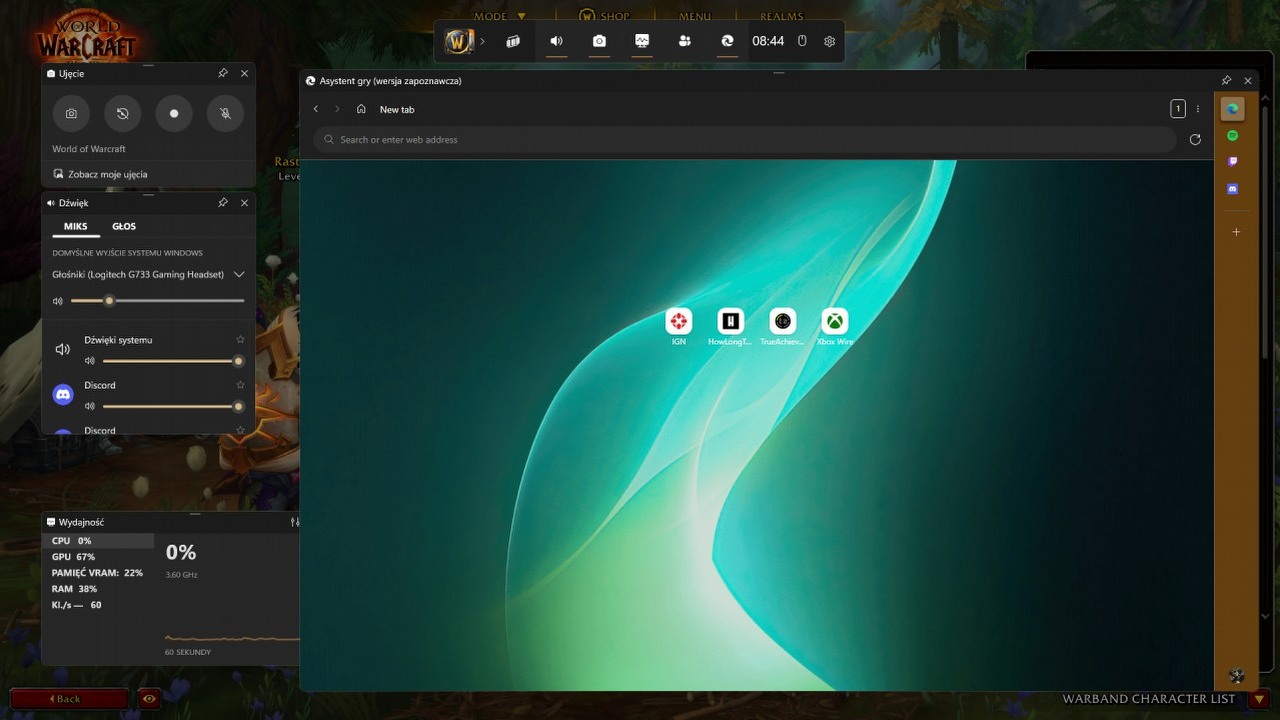 Xbox Game Bar z własną przeglądarką. Teraz aplikacja znajdzie porady do naszych gier, źródło grafiki: Własne.