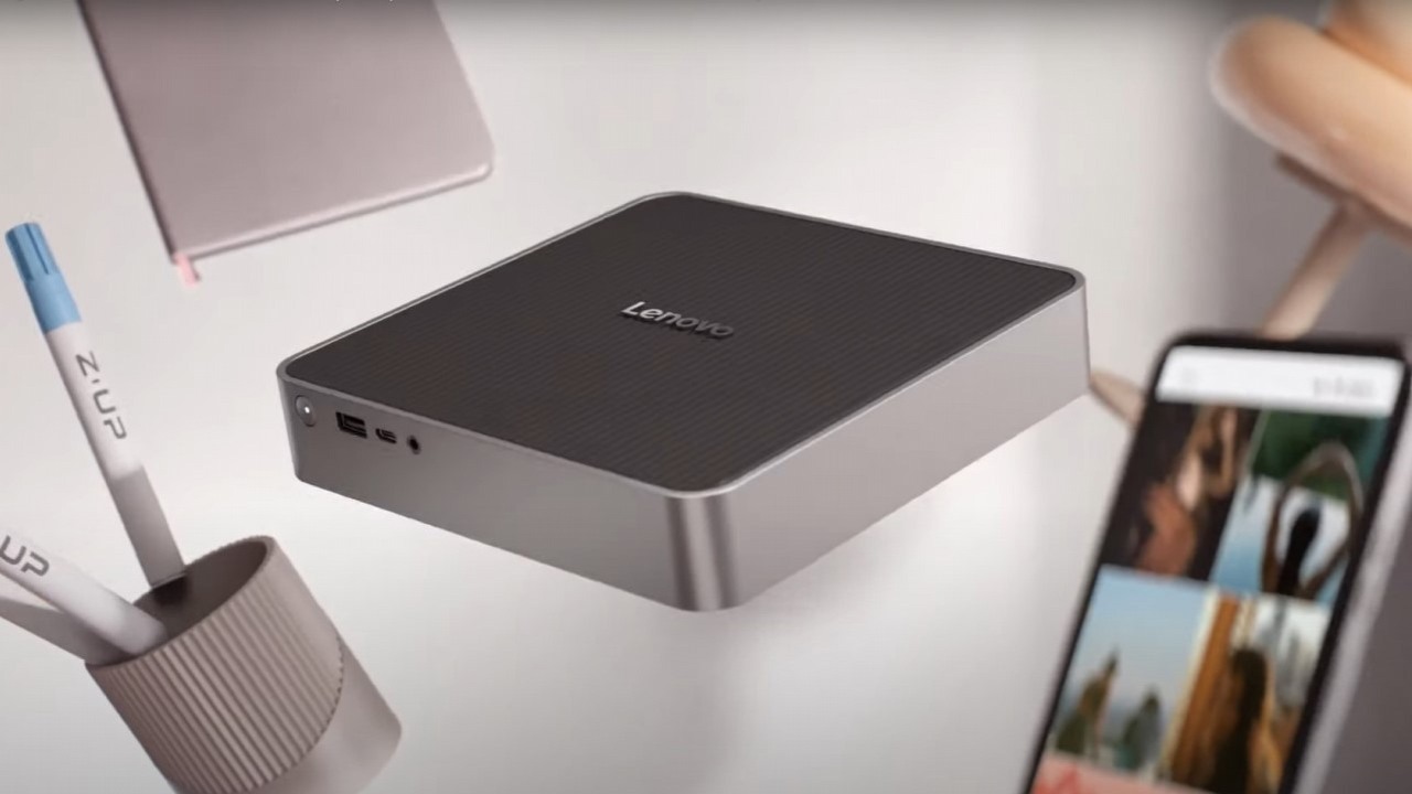 Konkurencja dla Mac Mini? Lenovo prezentuje nowy mini PC na procesorze Qualcomm, źródło grafiki: Lenovo | YouTube.
