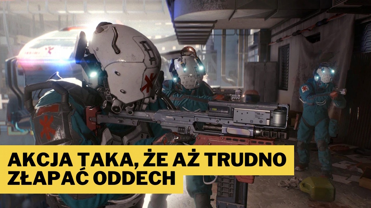 Tam, gdzie Raid spotyka Dredda, rodzi się Trauma Team. Fenomenalny komiks na licencji Cyberpunka 2077 sprawi, że nie odróżnisz jawy od snu, źródło grafiki: CD Projekt RED.