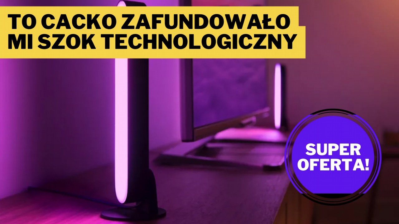 Zmieniła moje PRL-owskie mieszkanie w lokal godny XXI wieku. Inteligentna lampa Philips Hue Play prawie o połowę taniej!, źródło grafiki: Philips.