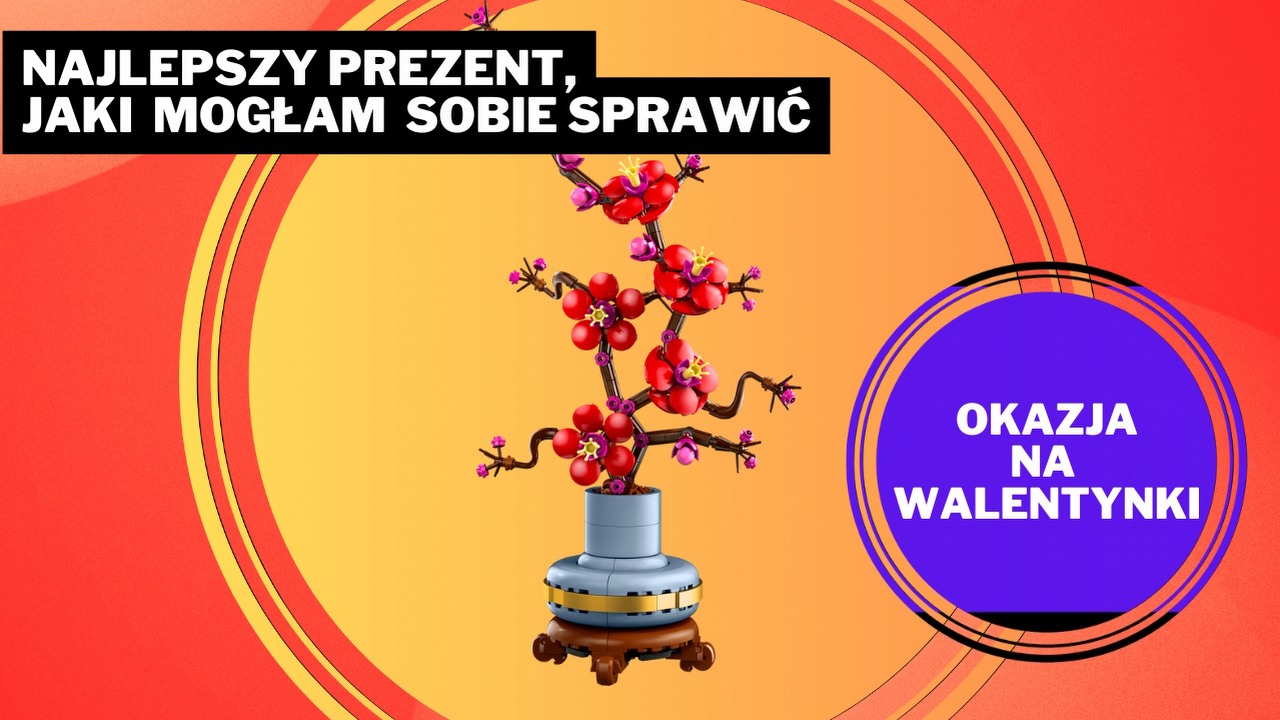 Ten kwiatek LEGO ma tak śliczne kolory! Intensywna czerwień, chłodny róż - chłopaki, dziewczyny, to superprezent, polecam, źródło grafiki: LEGO.