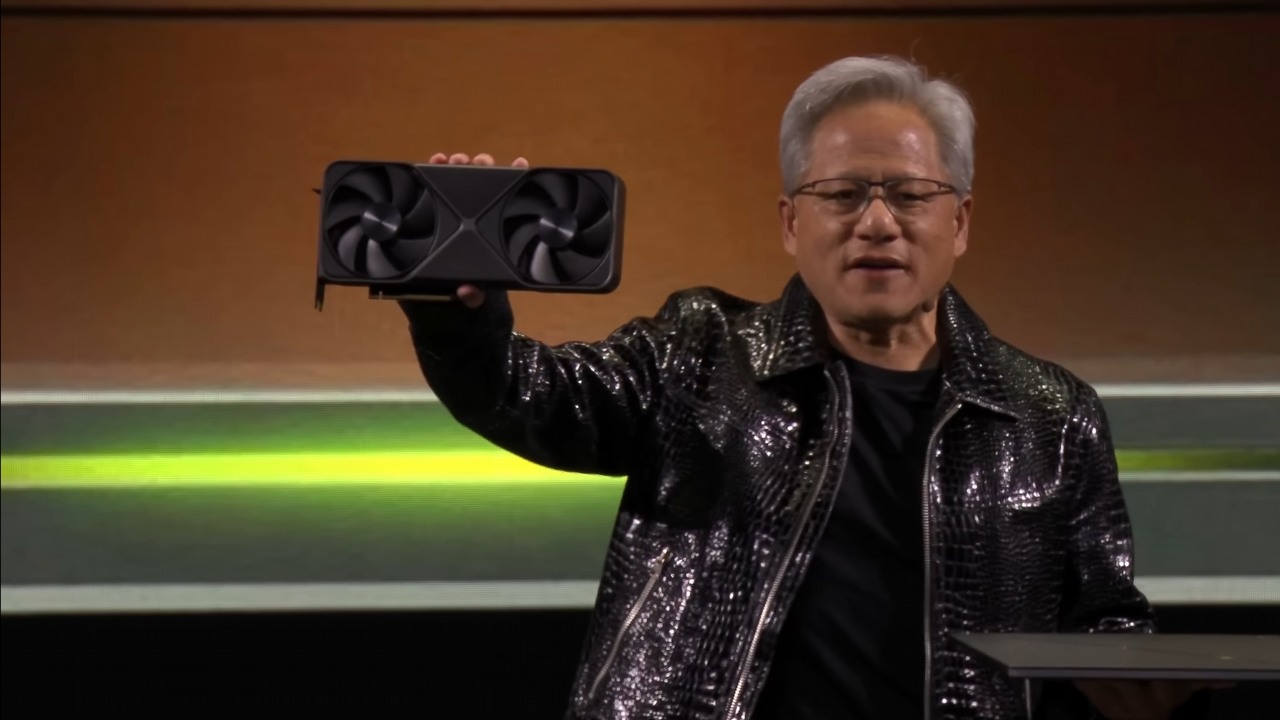 Nvidia najwyraźniej nie wyrabia z produkcją; kolejne RTX-y z serii 50 potencjalnie opóźnione, źródło grafiki: Nvidia | YouTube.