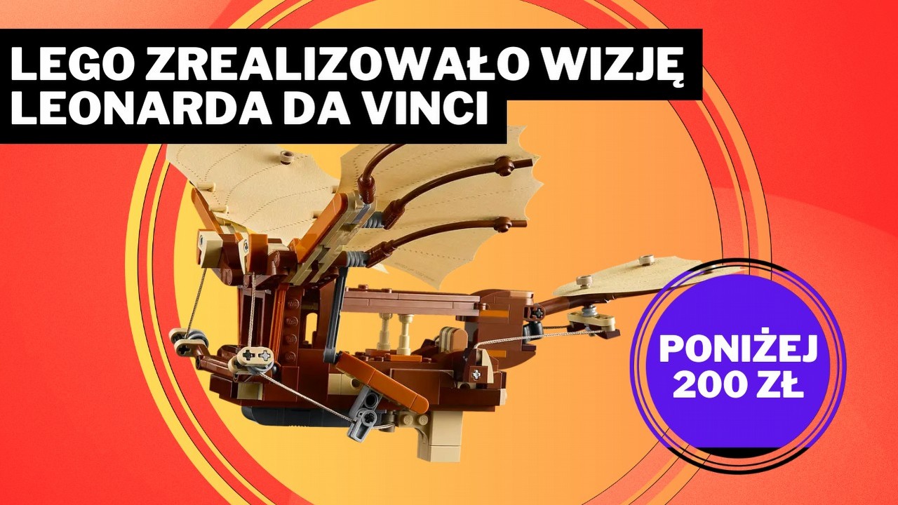 Łał! Ten zestaw LEGO jest prawdziwym hołdem dla włoskiego geniusza i przypomniał mi o mojej fascynacji steampunkiem, źródło grafiki: LEGO; materiały promocyjne.