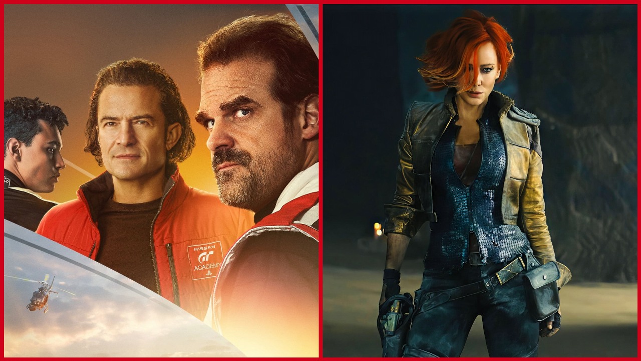 W ten weekend gracze obejrzą w streamingu aż dwie przebojowe nowości. Szykujcie się na walentynkowy seans głośnego Borderlands i Gran Turismo z gwiazdą Stranger Things, źródło grafiki: Gran Turismo, Neill Blomkamp, Sony, 2023 / Borderlands, Eli Roth, Lionsgate, 2024.