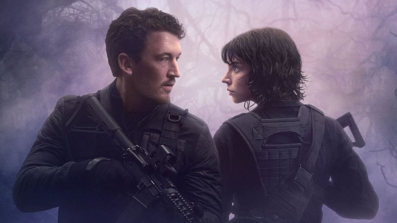 Numer 1 w prawie 100 krajach - nowy thriller sci-fi z Anyą Taylor-Joy, Milesem Tellerem i mnóstwem akcji podbija listy przebojów streamingu, źródło grafiki: Wąwóz, Scott Derrikson, Apple, 2025.
