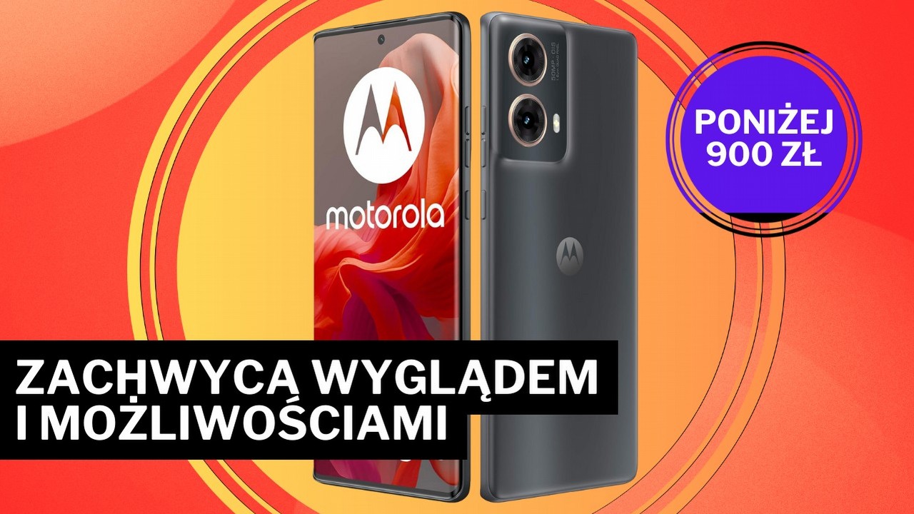 „Świetna alternatywa dla dużych marek"? Motorola! Ten smartfon nie kosztuje nawet 1000 zł, ma 12 GB RAM-u i Snapdragona 6s Gen 3, źródło grafiki: Motorola; materiały promocyjne.