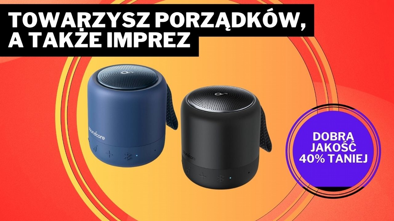 Błyskawiczna okazja na Amazonie. Głośnik Soundcore za mniej niż 100 zł z dźwiękiem 360 stopni, źródło grafiki: Anker.