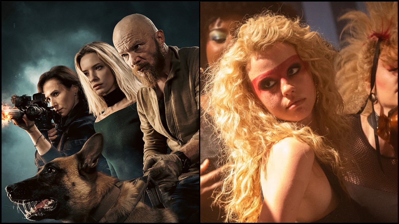 W ten weekend w streamingu obejrzysz dwie intrygujące nowości: pełen akcji polski thriller z Erykiem Lubosem oraz jeden z najgłośniejszych horrorów ubiegłego roku, źródło grafiki: Diabeł, Błażej Jankowiak, Monolith Films, 2024 / MaXXXine, Ti West, A24, 2024.