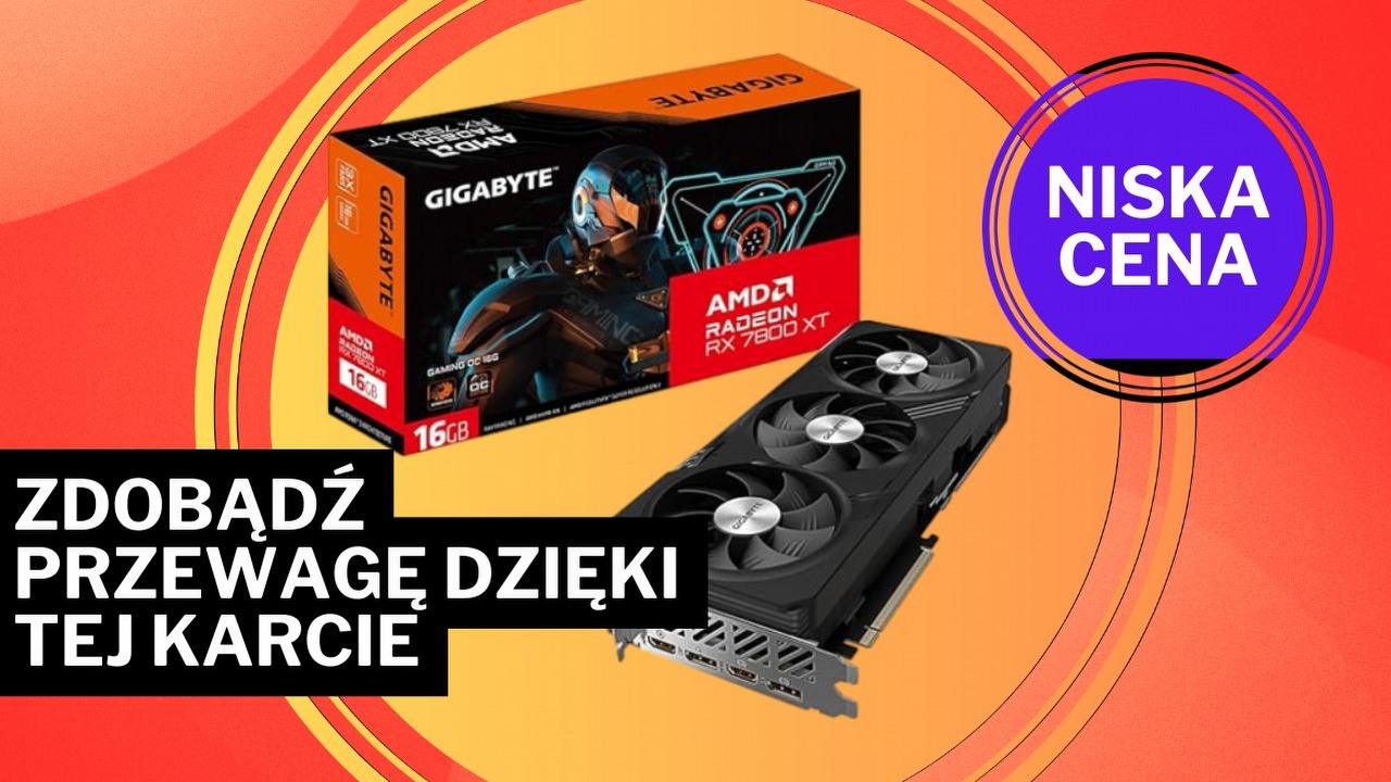 Najlepsza cena w sieci na kartę Radeon RX 7800 XT. Ten model AMD spełnia wymagania takich gier jak Assassin's Creed Shadows.