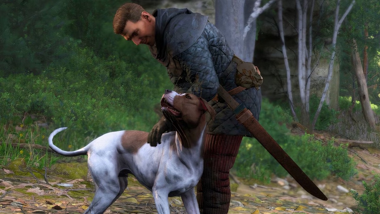 Twórcy Kingdom Come: Deliverance 2 ujawnili zaskakującą i zabawną prawdę kryjącą się za scenami z psem Orzechem. „Odwaga przybiera różne formy”, źródło grafiki: Warhorse Studios.