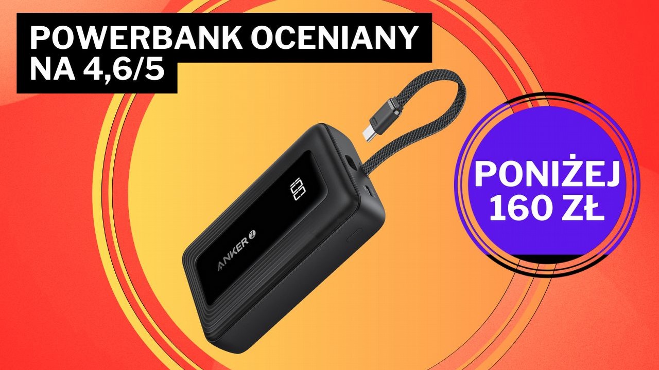 „W tej cenie to absurd”. Ten powerbank Ankera ma średnią 4,6/5 z prawie 3 tys. ocen i znakomitą pojemność baterii, źródło grafiki: Amazon; grafika promocyjna.