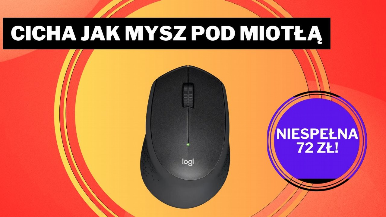 „Najcichsza mysz, jakiej kiedykolwiek używałem”. Logitech M330 to myszka, która nie obudzi nawet śpiącego obok kota, źródło grafiki: Logitech.