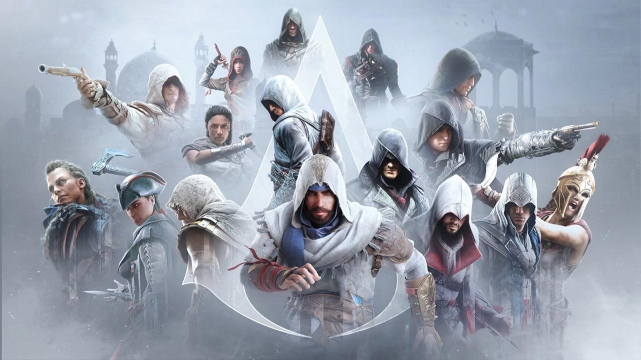 Historia Assassin's Creed na jednym obrazku o wielkiej głębi. Ubisoft żartuje: to wideo „wolne od Templariuszy”, źródło grafiki: Ubisoft.