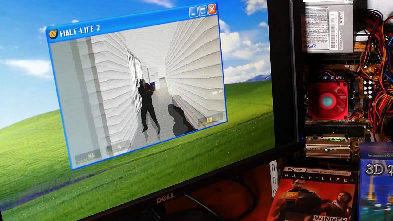 Po co komu RTX 50? Wystarczy 8 MB VRAM, by uruchomić Half-Life 2, źródło grafiki: YouTube | Budget-Builds Official..