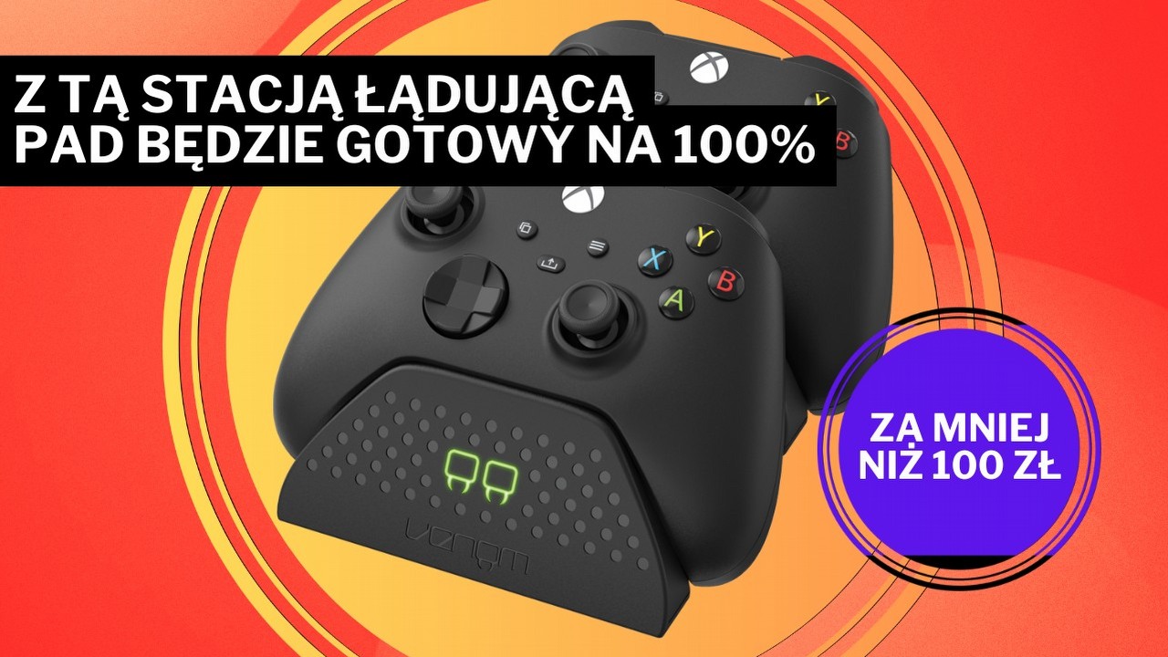 Wiosenne okazje Amazona mają już swój numer 1 w gamingu. Ta stacja ładująca powstała dla padów Xboksa, źródło grafiki: Venom; materiały promocyjne.