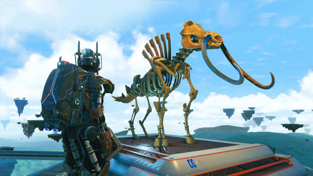 Fani survivalu będą eksplorować kosmos, by znaleźć kości prehistorycznych stworzeń. No Man’s Sky otrzymało koleją wielką aktualizację z masą nowej zawartości, źródło grafiki: Hello Games.