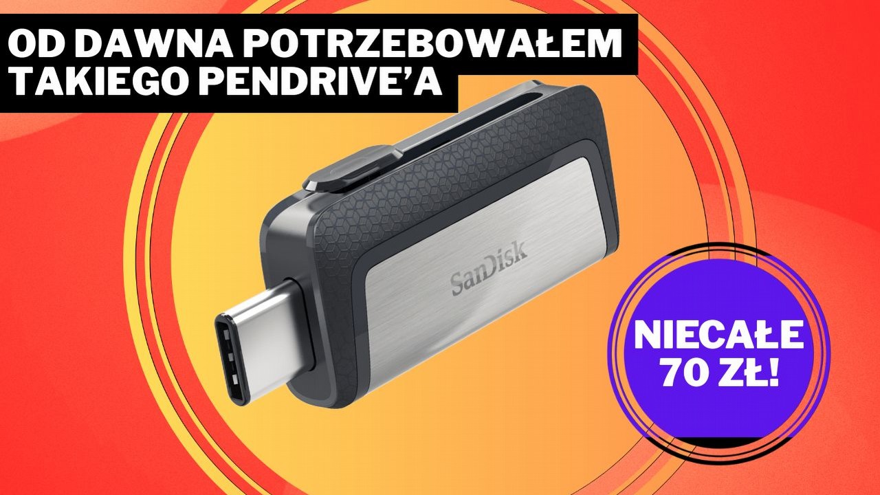 256 GB za niecałe 70 zł. Ten produkt SanDiska ma tak praktyczną opcję, że nie zliczę, ile razy sam jej potrzebowałem, źródło grafiki: SanDisk.