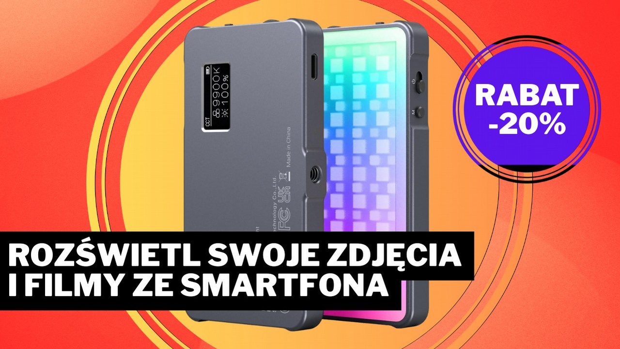 „Prawdziwy must have" za 20% mniej. Upiększy każde zdjęcie na Instagramie i rolkę na TikToku fenomenalnym oświetleniem.