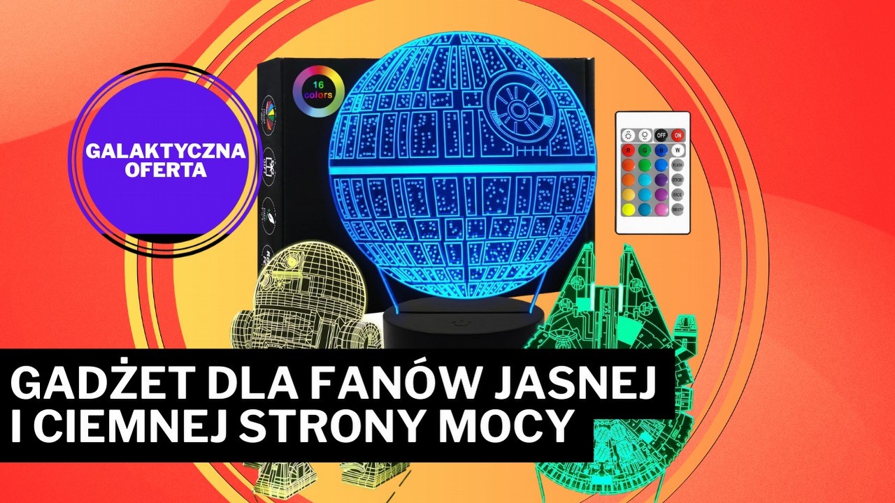 Ale cudo! Ta lampka Star Wars wygląda kosmicznie - a do wyboru mamy m.in. Gwiazdę Śmierci i Sokoła Millennium, źródło grafiki: Airueek; materiały promocyjne.