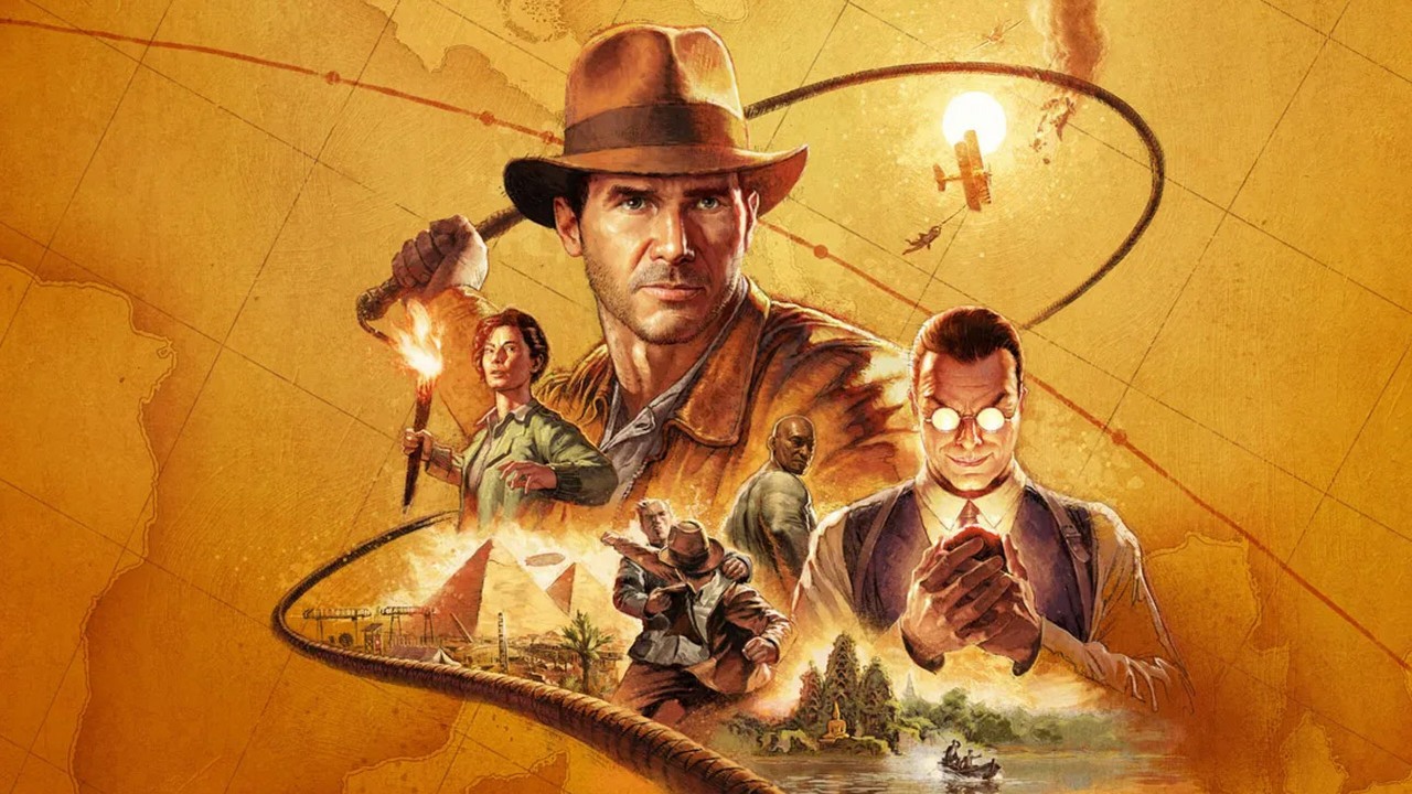 Globalna premiera gry Indiana Jones i Wielki Krąg na PS5. Wersja pudełkowa wymaga pobrania większości danych z internetu, źródło grafiki: Microsoft.