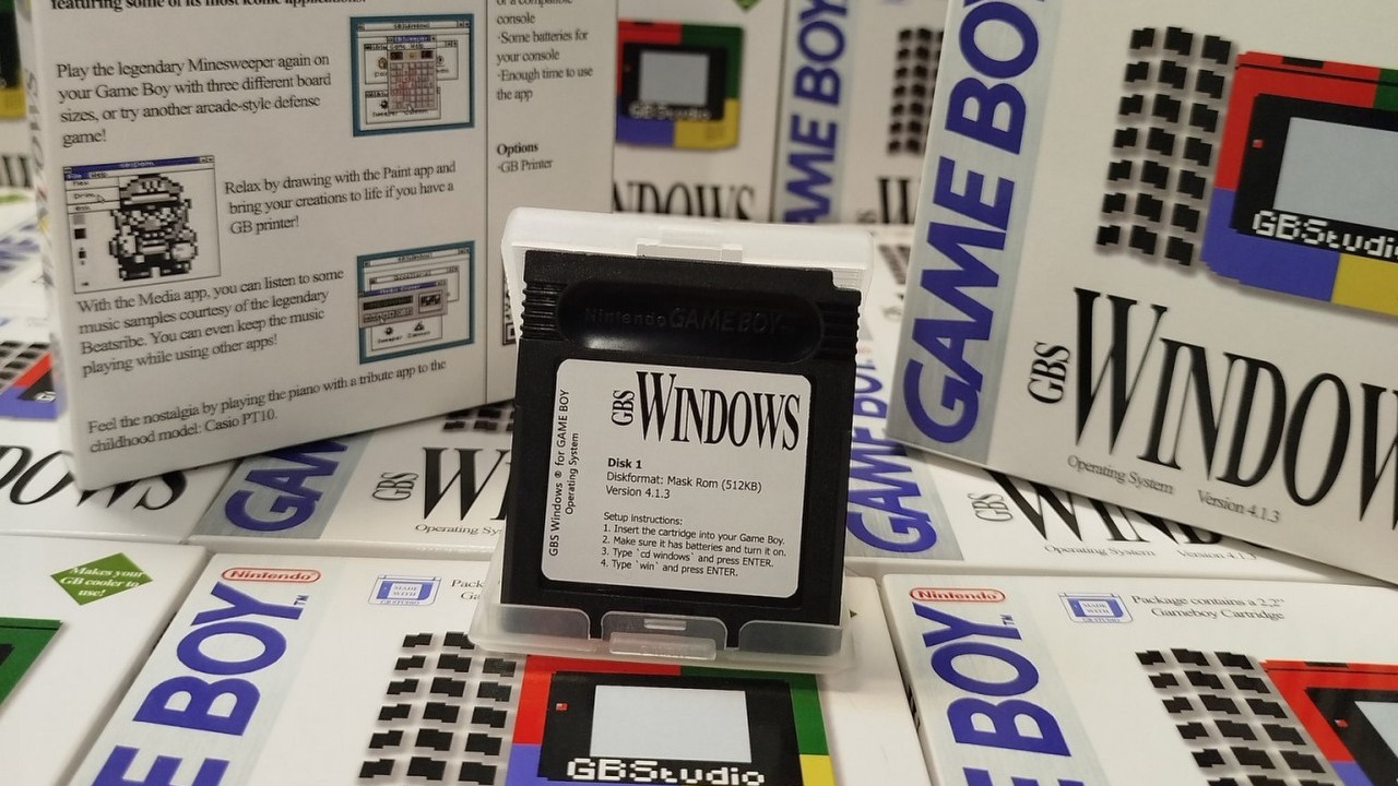 Saper na Game Boyu? Ktoś przeniósł system Windows na kultową konsolę, źródło grafiki: X: @_rubenretro_.