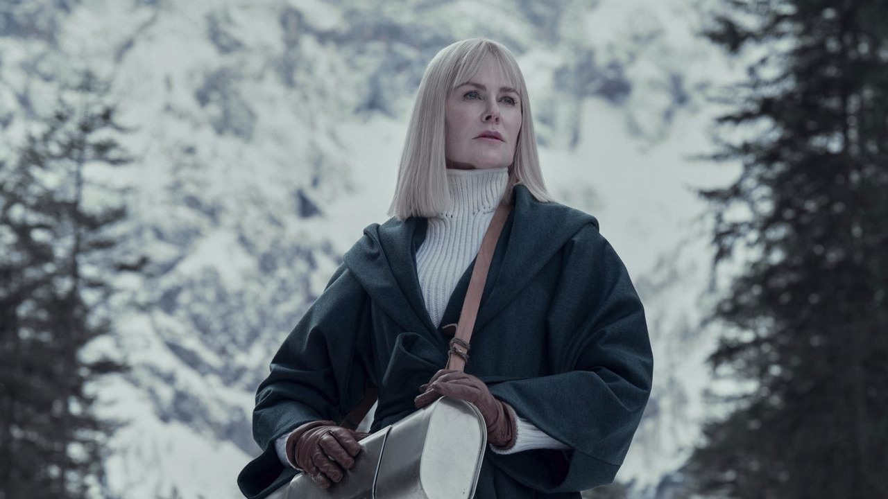 Tylko trzy tygodnie dzielą nas od premiery kontynuacji intrygującego thrillera z Nicole Kidman. Z 2. sezonem powraca na Prime Video Dziewięcioro nieznajomych, źródło grafiki: Dziewięcioro nieznajomych, David E. Kelley, Prime Video, 2025.