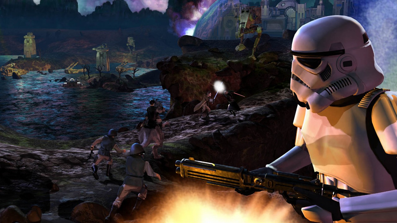 Amazon Prime Gaming na maj 2025 to potężne 23 gry. W pierwszym rzędzie dumnie kroczą gwiezdnowojenny RTS z 2001 roku i Lego Star Wars: The Complete Saga, źródło grafiki: Disney.