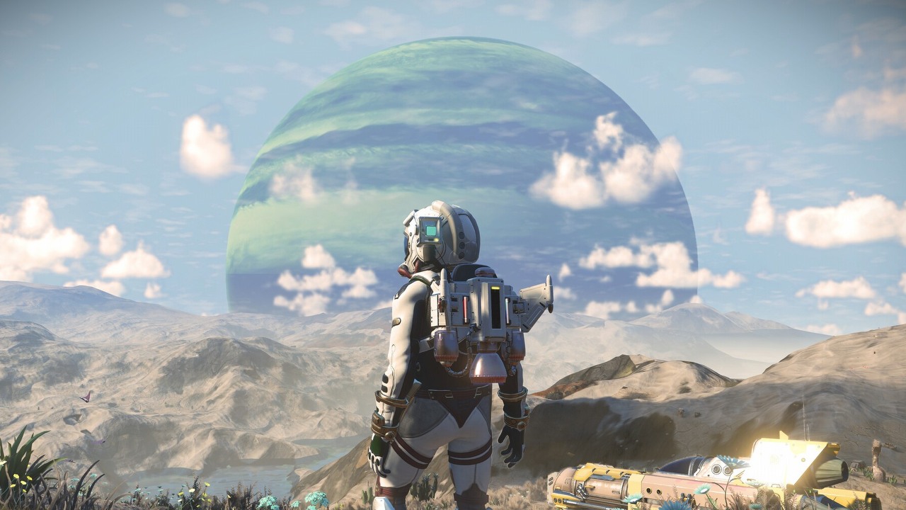 Szef studia złożył ostatni hołd pechowemu graczowi No Man's Sky. „Mogę tylko siedzieć w statku, oglądać burze z piorunami i czekać, aż skończy mi się tlen", źródło grafiki: Hello Games.