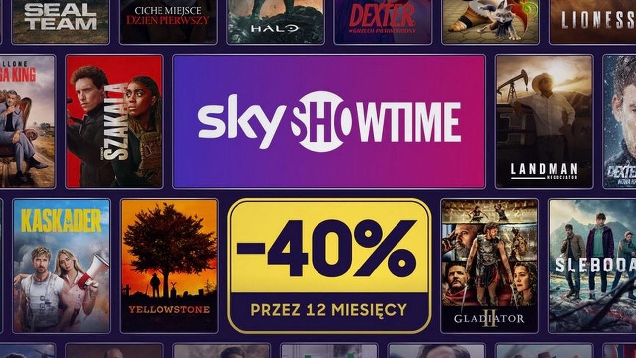 SkyShowtime w mocnej promocji. Dostęp do serwisu, w którym już za chwilę obejrzymy Gladiatora 2, aż 40% taniej, źródło grafiki: SkyShowtime.