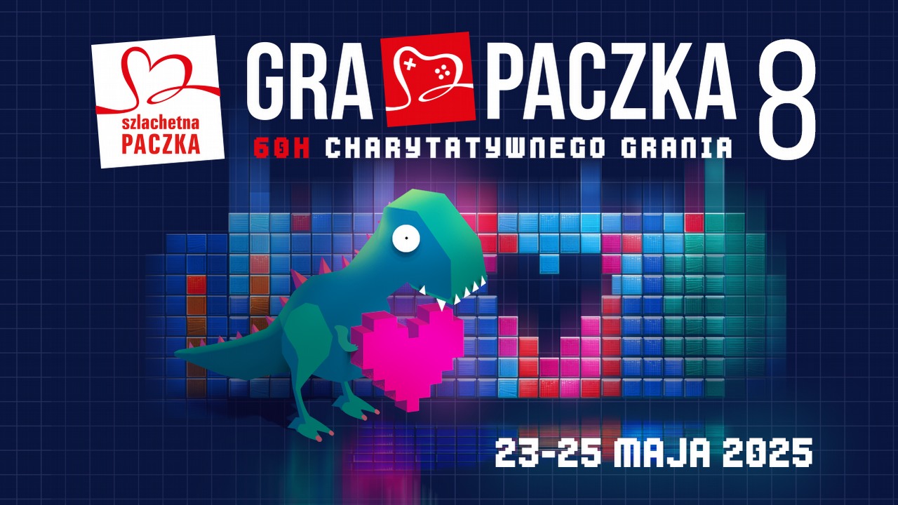 Trwa ósma edycja akcji charytatywnej Gra Paczka. Dziś startują streamy pod hasłem „Granie na pomaganie”, źródło grafiki: Szlachetna Paczka.
