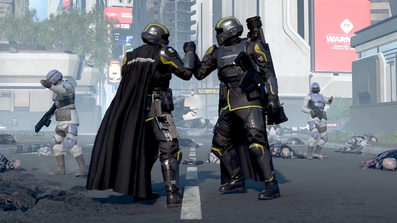 Walka o Super Ziemię trwa, ale nie tylko Iluminaci robią furorę wśród graczy Helldivers 2, źródło grafiki: Sony Interactive Entertainment.