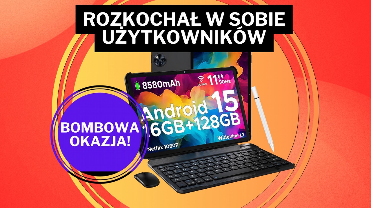 Tablet, rysik, klawiatura i myszka w tej cenie to majstersztyk! Nie widzę lepszego prezentu na Dzień Dziecka, źródło grafiki: DOOGEE.
