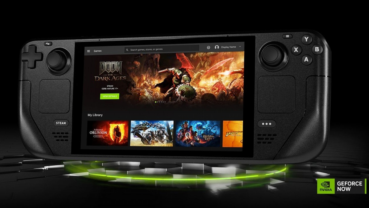 GeForce NOW oficjalnie na Steam Decku. Natywna aplikacja pozwoli grać w najwyższej jakości i oszczędzić baterię, źródło grafiki: NVIDIA.