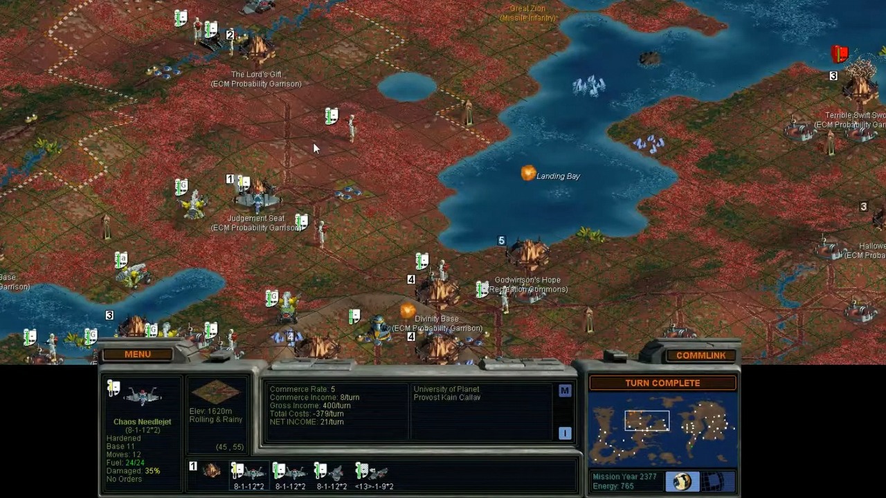 Przez 25 lat nikt tego nie zauważył. Dopiero aktualizacja Windowsa 11 ujawniła błąd w tej kultowej grze, źródło grafiki: WifieandHubster | YouTube / Sid Meier's Alpha Centauri.
