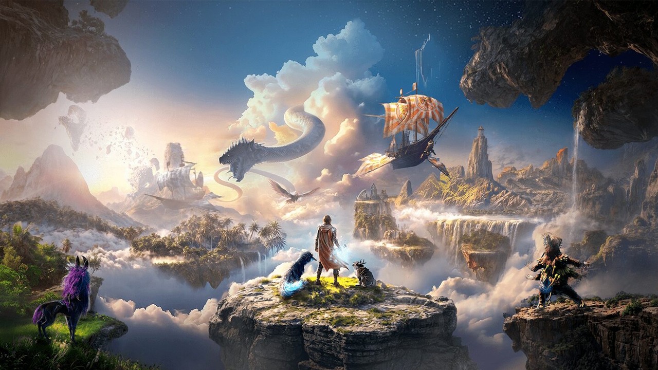 Nowa gra survivalowa z otwartym światem przeniesie nas w chmury. W Guardians of the Wild Sky wzniesiemy nawet latające zamki, źródło grafiki: Blue Isle Studios.