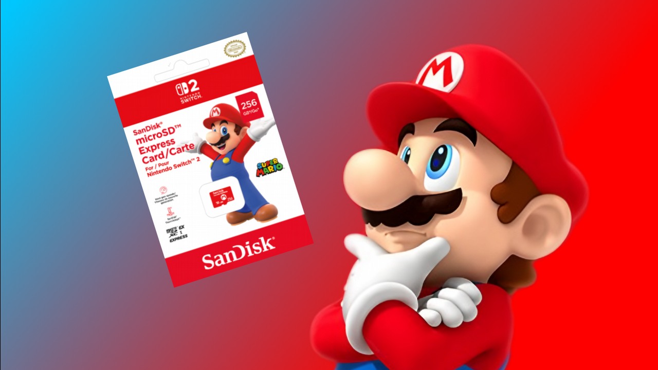 Uwaga: Łatwo popełnić ten błąd, jeśli kupujesz kartę pamięci MicroSD Express do Switcha 2. Nie rób tego bez sprawdzenia jednej rzeczy, źródło grafiki: Nintendo.