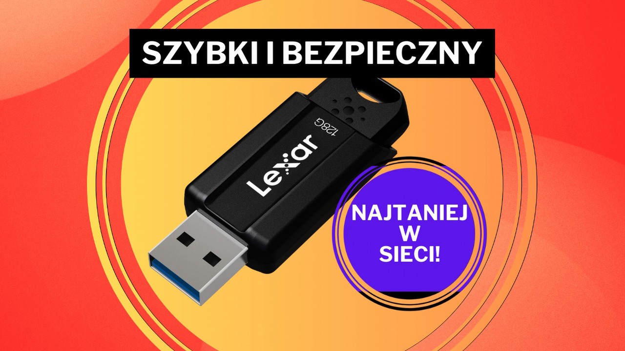 Amazon odjechał konkurencji jak Kubica przeciwnikom w Le Mans. 128-gigabajtowy pendrive w szokująco niskiej cenie, źródło grafiki: Lexar.