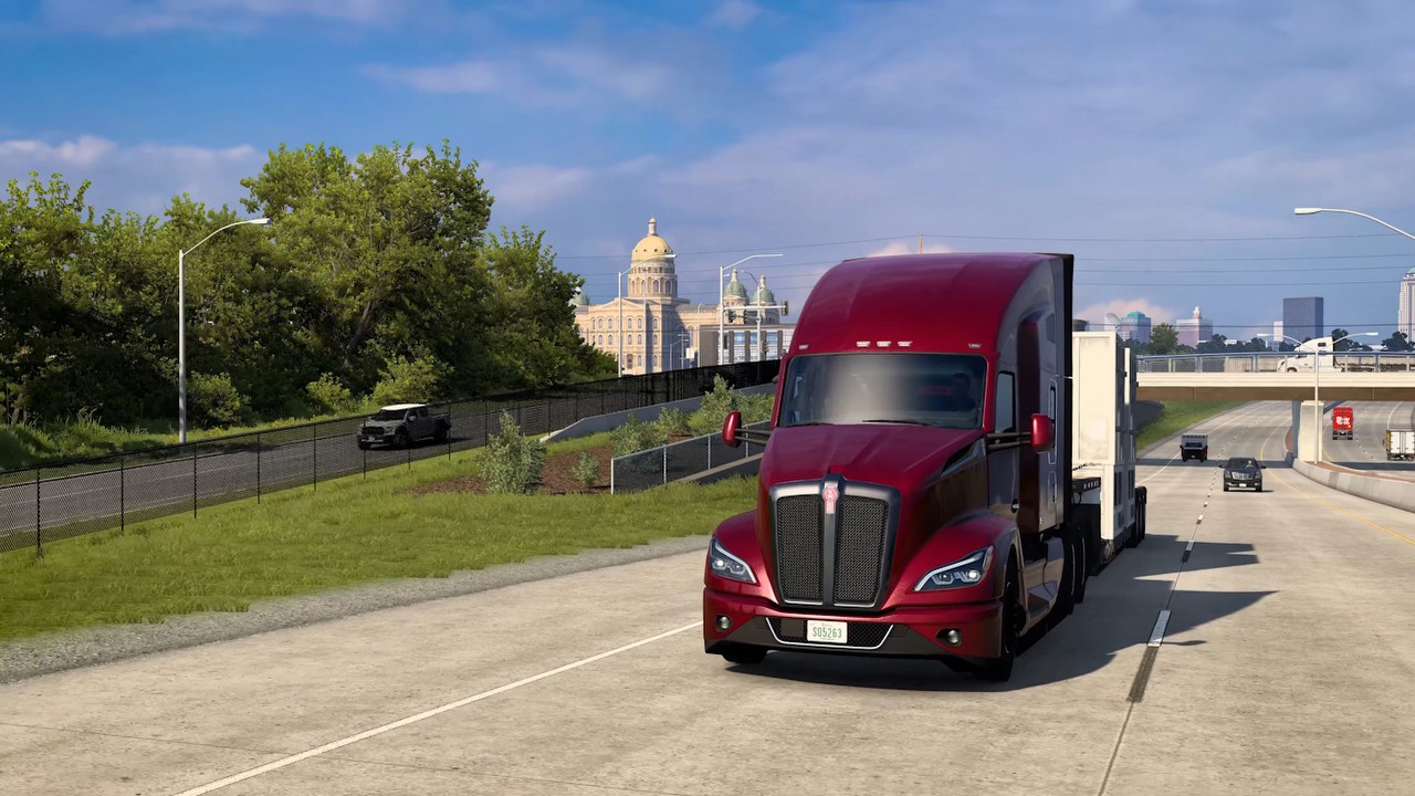 Otwarty świat realistycznego symulatora ciężarówki powiększył się o nowy, malowniczy region. Premiera ATS: Iowa, źródło grafiki: SCS Software..