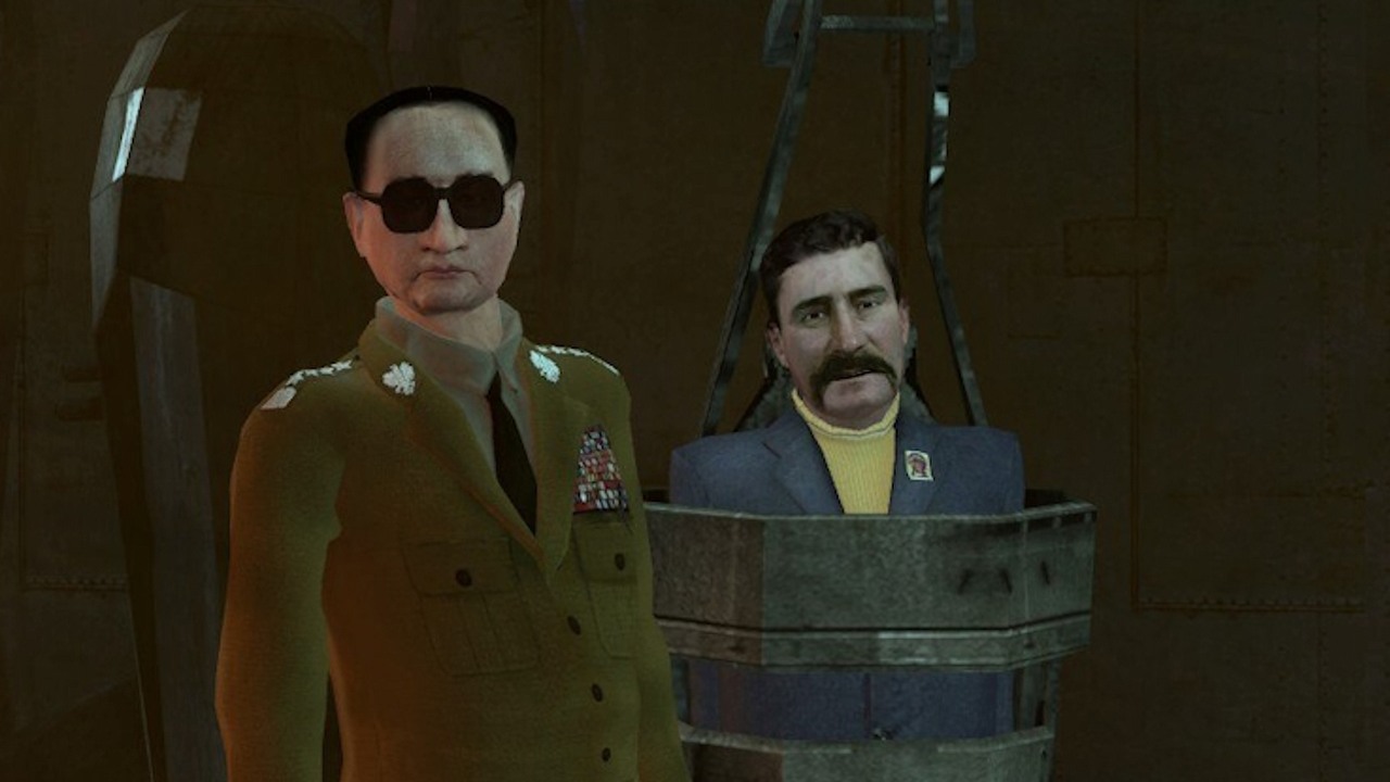 PRL '81 to mod do Half-Life 2, który zamienia G-Mana w Gierka, Eliego w Wałęsę, a żołnierzy Kombinatu w milicjantów, źródło grafiki: Valve.