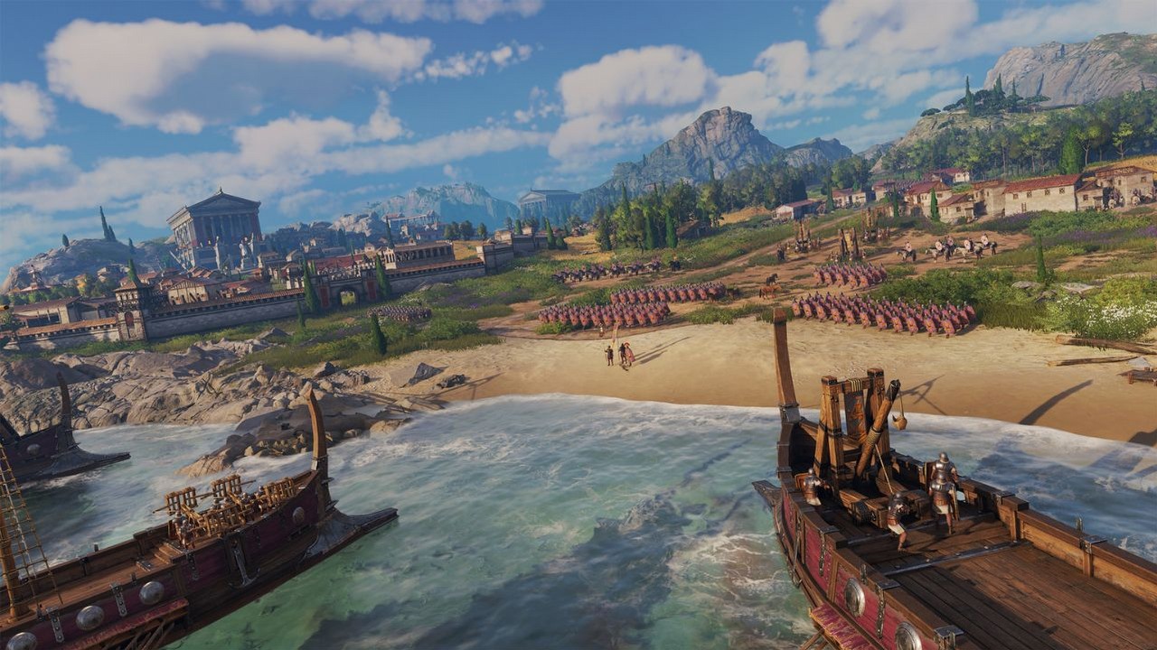 Wojna w Anno 117: Pax Romana w mgnieniu oka pochłonie nasz budżet, zwłaszcza że konieczne będzie sprawne łączenie walki na morzu i lądzie, źródło grafiki: Ubisoft..