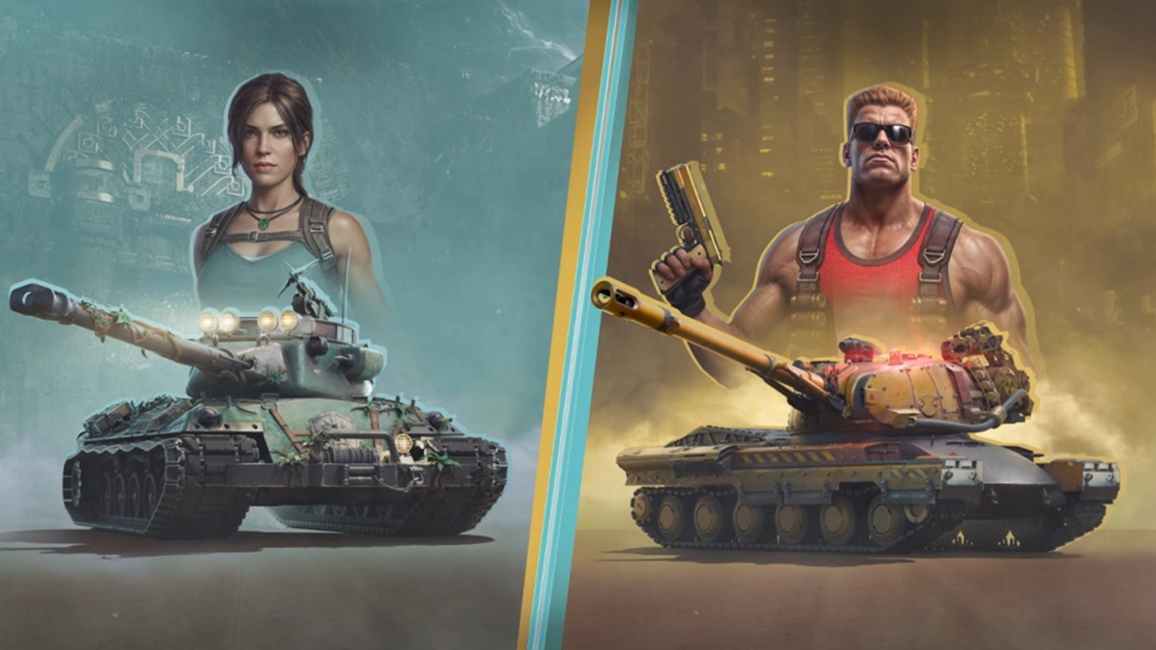Niespodzianka: Lara Croft i Duke Nukem wystąpią razem w jednej grze. Legendarni bohaterowie trafią do WoT tylko na krótki czas, źródło grafiki: Wargaming.