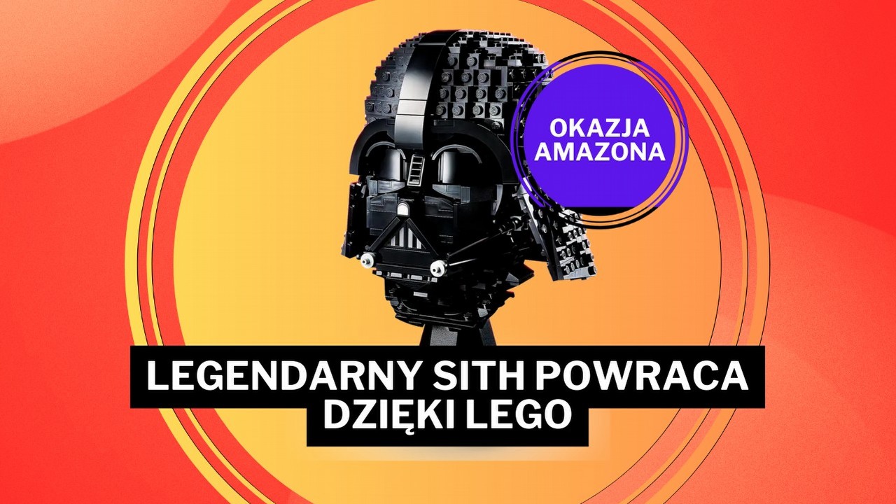 Darth Vader robi porządki na Amazonie. Hełm Sitha kosztuje prawie 40% mniej, źródło grafiki: LEGO; materiały promocyjne.