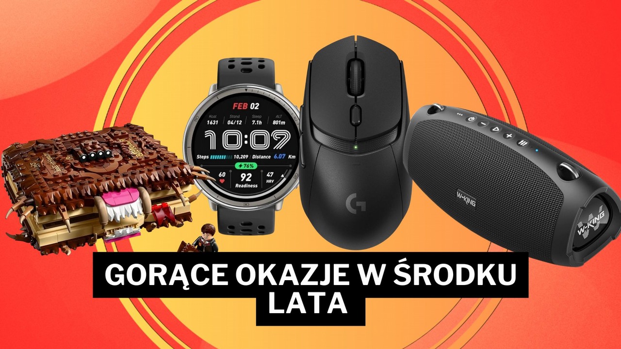 Najlepsze letnie okazje na Amazonie - dziś w ofercie smartwatch idealny dla sportowców i wodoodporny głośnik w szokująco niskiej cenie, źródło grafiki: Amazon; grafiki promocyjne.
