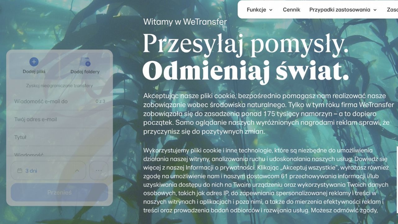 WeTransfer chciał wykorzystywać prywatne pliki użytkowników do szkolenia AI. Teraz serwis się tłumaczy.