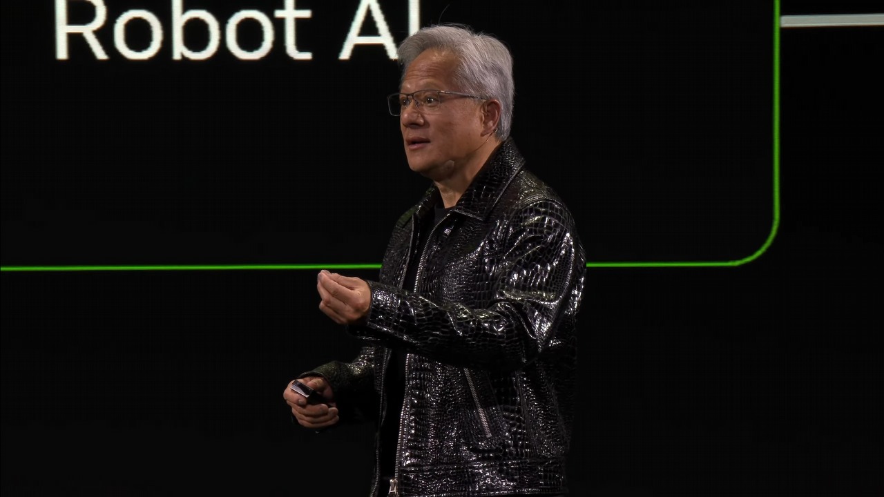 Sztuczna inteligencja zdefiniuje rynek pracy na nowo. Prezes Nvidii uważa, że nikt nie uniknie nadchodzących zmian, źródło grafiki: NVIDIA | YouTube.