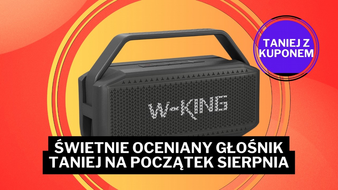 40 godzin działania, powerbank i wodoodporność -  ten hitowy głośnik kupisz kilkadziesiąt złotych taniej!, źródło grafiki: W-KING.