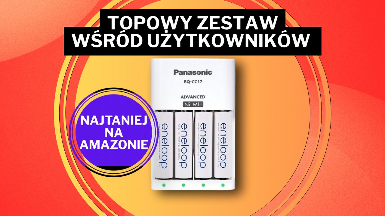 Nie ma lepszych na rynku! Akumulatorki Panasonic w zestawie z ładowarką podbiły serca klientów Amazona, źródło grafiki: Panasonic.