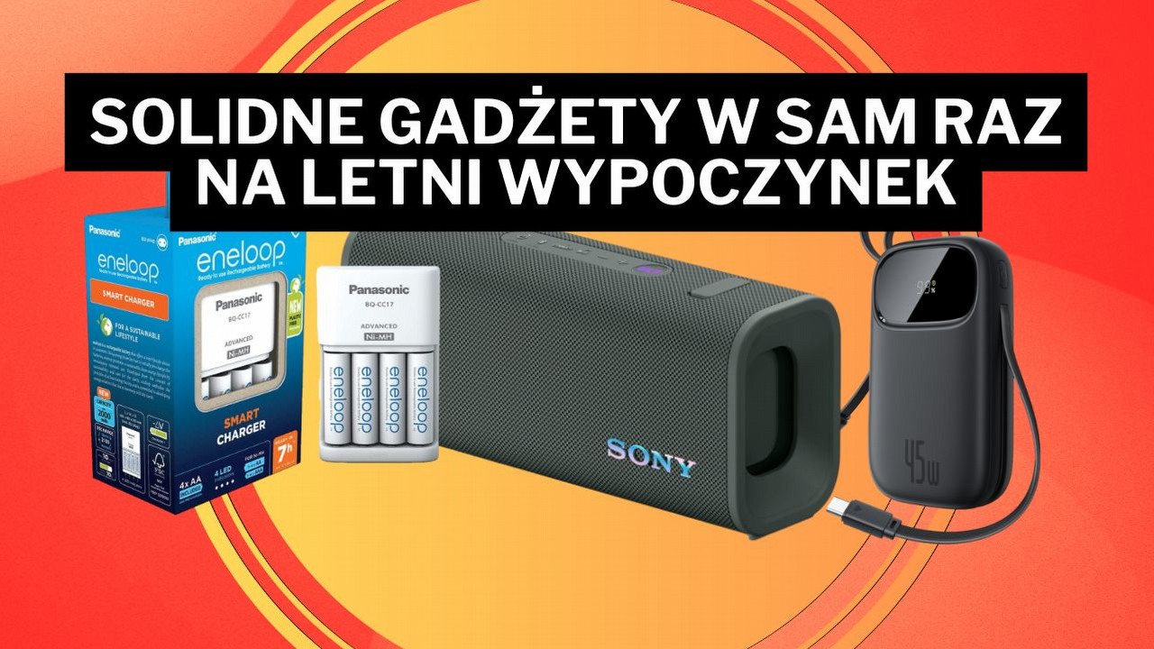 Garść najlepszych ofert Amazona na dobry początek drugiego tygodnia sierpnia. Wśród nich głośnik Sony oraz solidny powerbank!, źródło grafiki: Sony, Panasonic, Baseus.