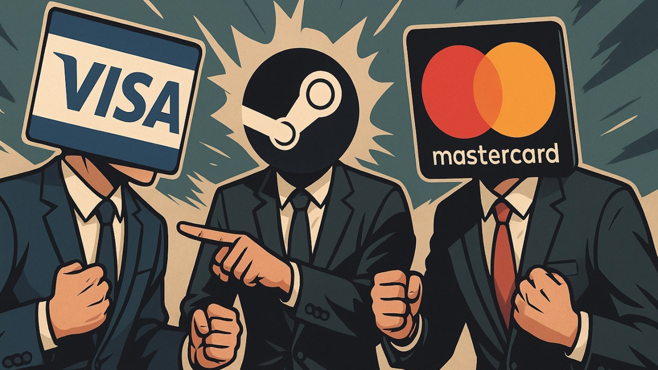 Mastercard i Valve toczą cichą wojnę wokół Steam. Tajemnicza reguła i „transakcje szkodliwe dla marki”, źródło grafiki: ChatGPT.